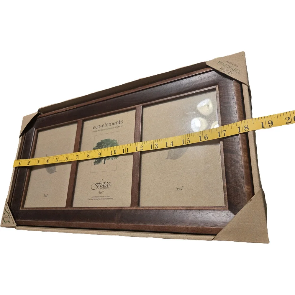 Fetco Eco-Elements Triple Photo Frame Sierra 2-Tone Espresso 5x7